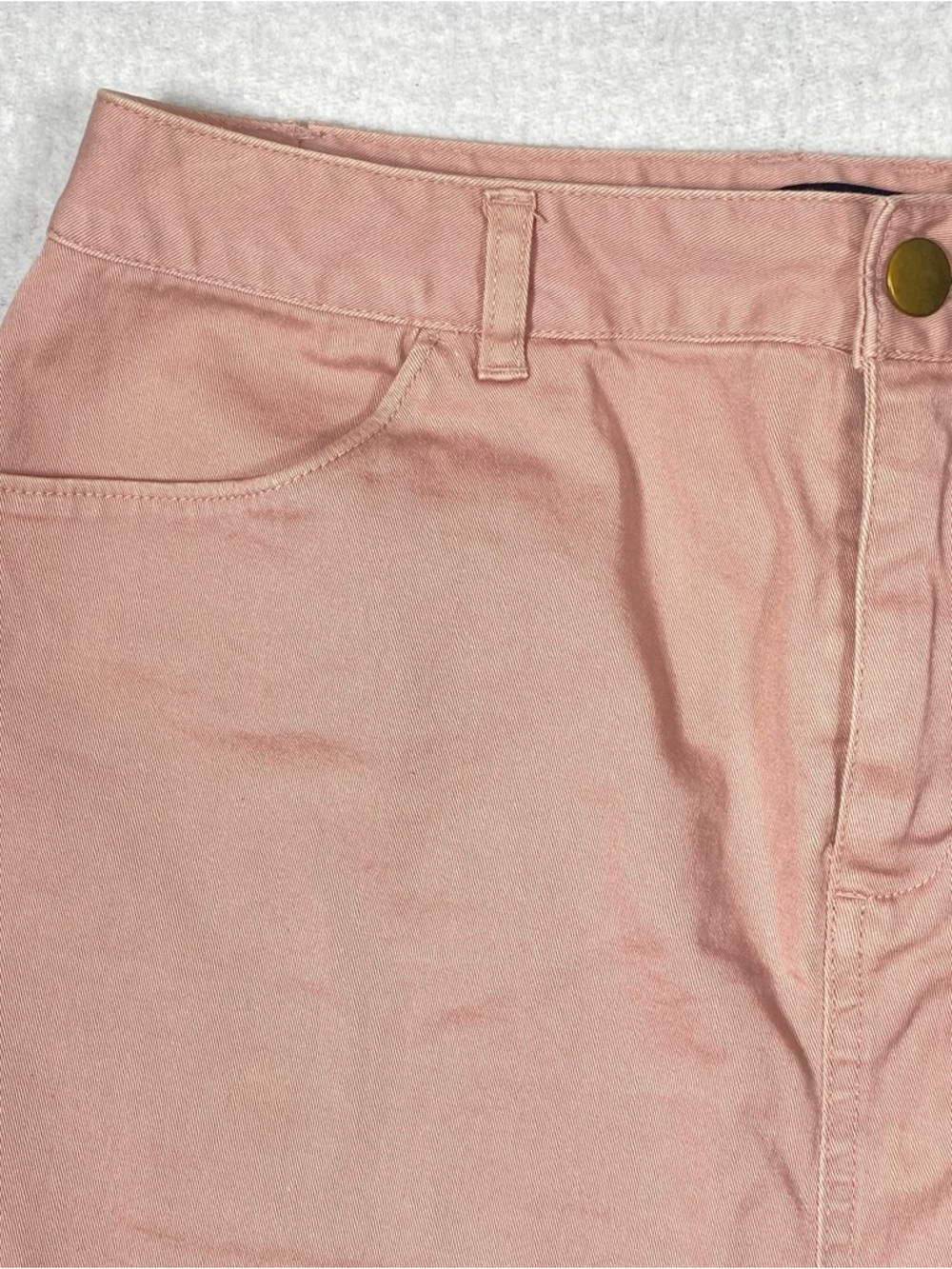Forever 21 Mini Jean Skirt Women's M Dusty Rose Pink Y2K Pockets Flirty Denim - Picture 4 of 11